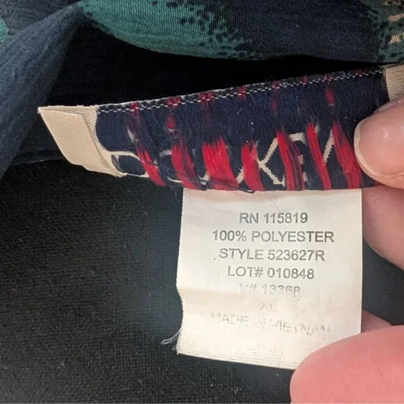 Donkenny Classics Multicolor Abstract Print Short Sleeve Button-Up Shirt Size XL - Picture 5 of 6